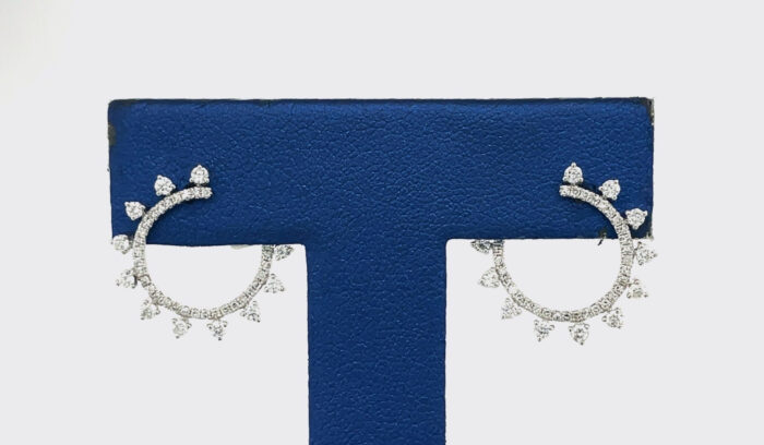 14k white gold ear wrap studs - Image 2