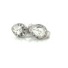 14k white gold halo pear hoops