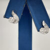 14k white gold fancy cluster earrings - Image 2