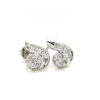 14k white gold fancy cluster earrings