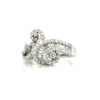 14K White Gold Diamond Filigree Ring - Image 2
